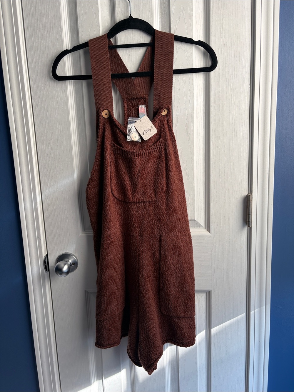 Free People FP Beach Free-est Over It Short One Piece Knit Romper Shortalls M - Picture 4 of 10